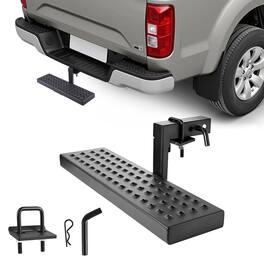 VEVOR - Hitch Step for 2 Inch Receiver, Universal Rear Bumper Guard Protector with 350 LBS Load Capacity, Wide & Non-Slip Tow - Black