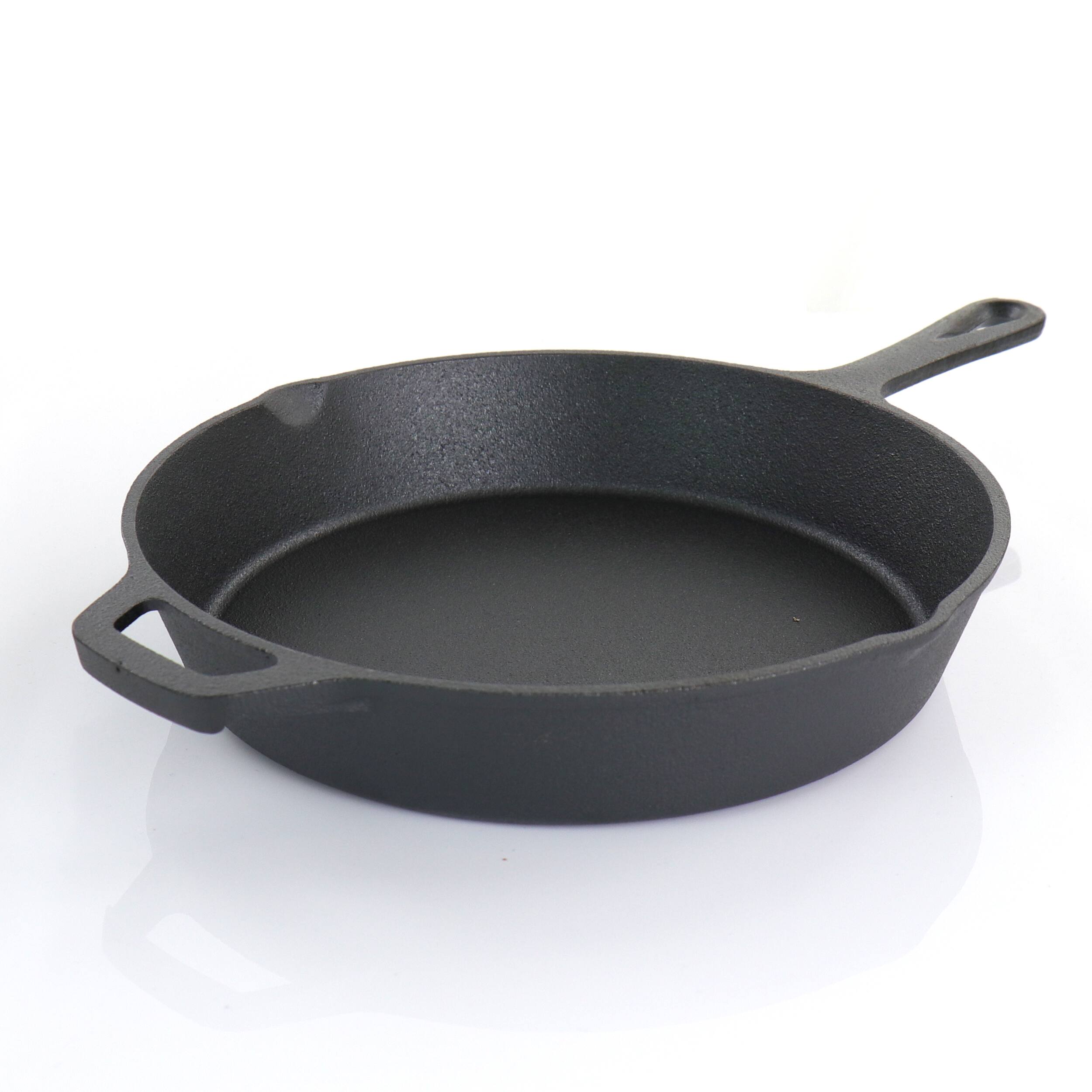 Alt View 4. MegaChef - MegaChef Pre-Seasoned Cast Iron 5-Piece Kitchen Cookware Set, Pots and Pans - Black.