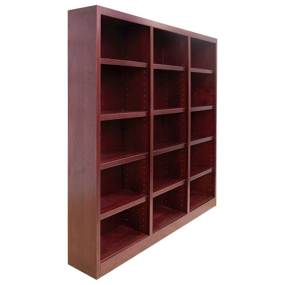 Left. Concepts in Wood - 72 x 72 Wall Storage Unit Cherry Finish - Red.