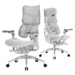 SIHOO - S300 Ergonomic Office Chair, Design Zero-Gravity Mechanism-6D Coordinated Armrests High-Back Desk Chair, Recline Chair - White