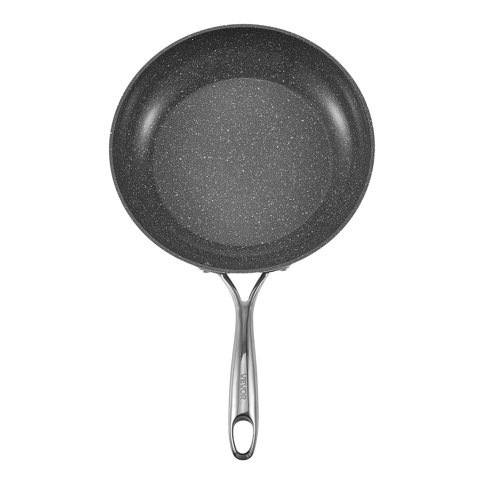 Alt View 9. Glintex - Frying Pan Set, 3 Piece Nonstick Ceramic Skillet Cookware with Heat-Resistant Handle for Oven and Gas Stove - Black.