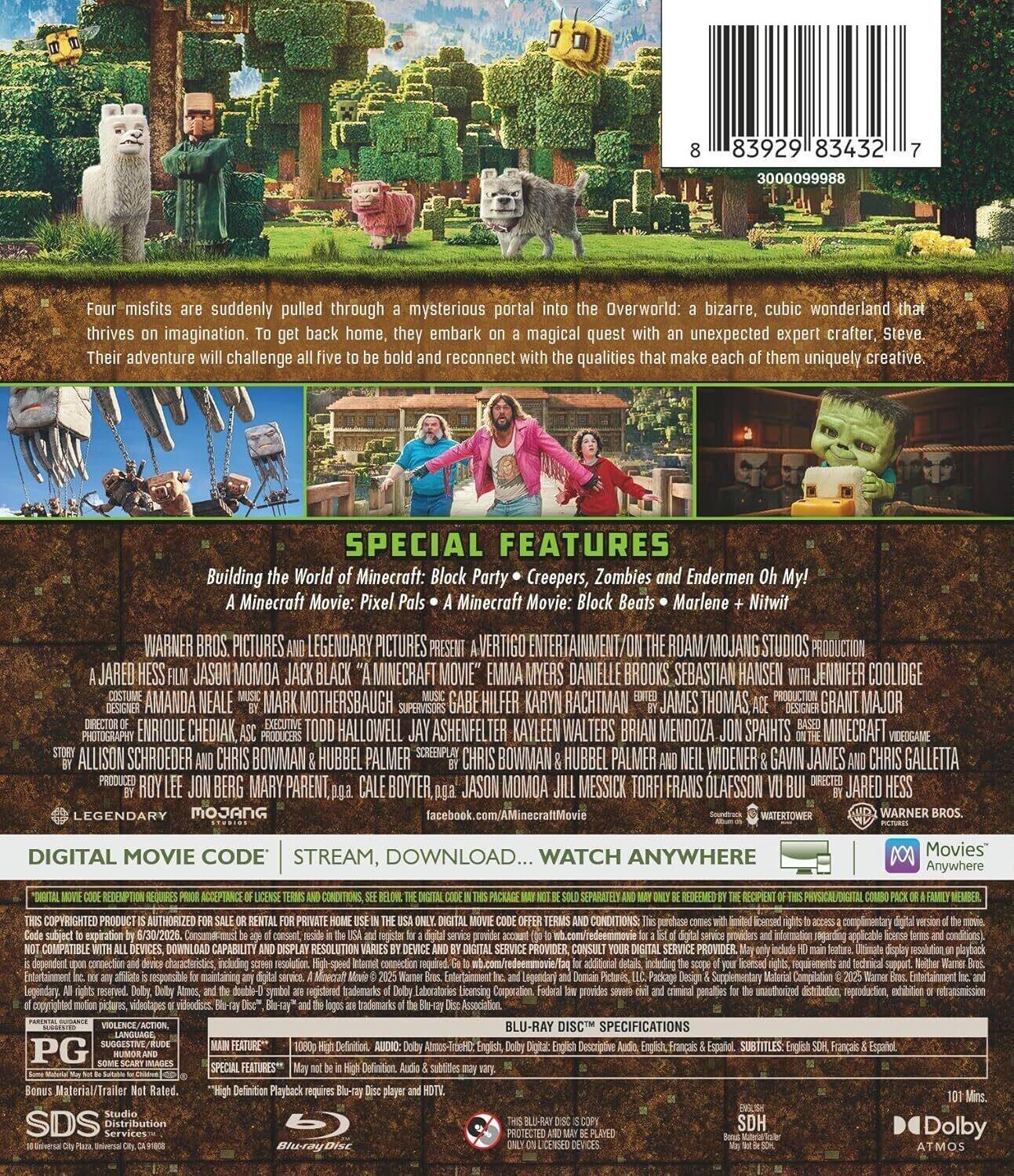 Alt View 1. A Minecraft Movie [Blu-ray].