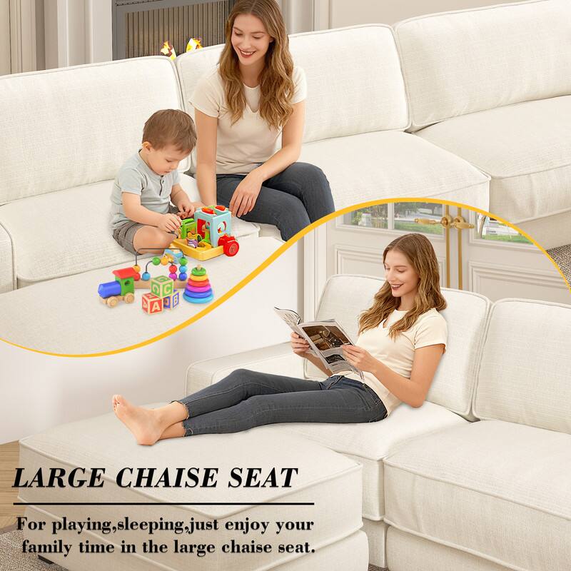 LARGE CHAISE SEAT  
For playing, sleeping, just enjoy your family time in the large chaise seat.