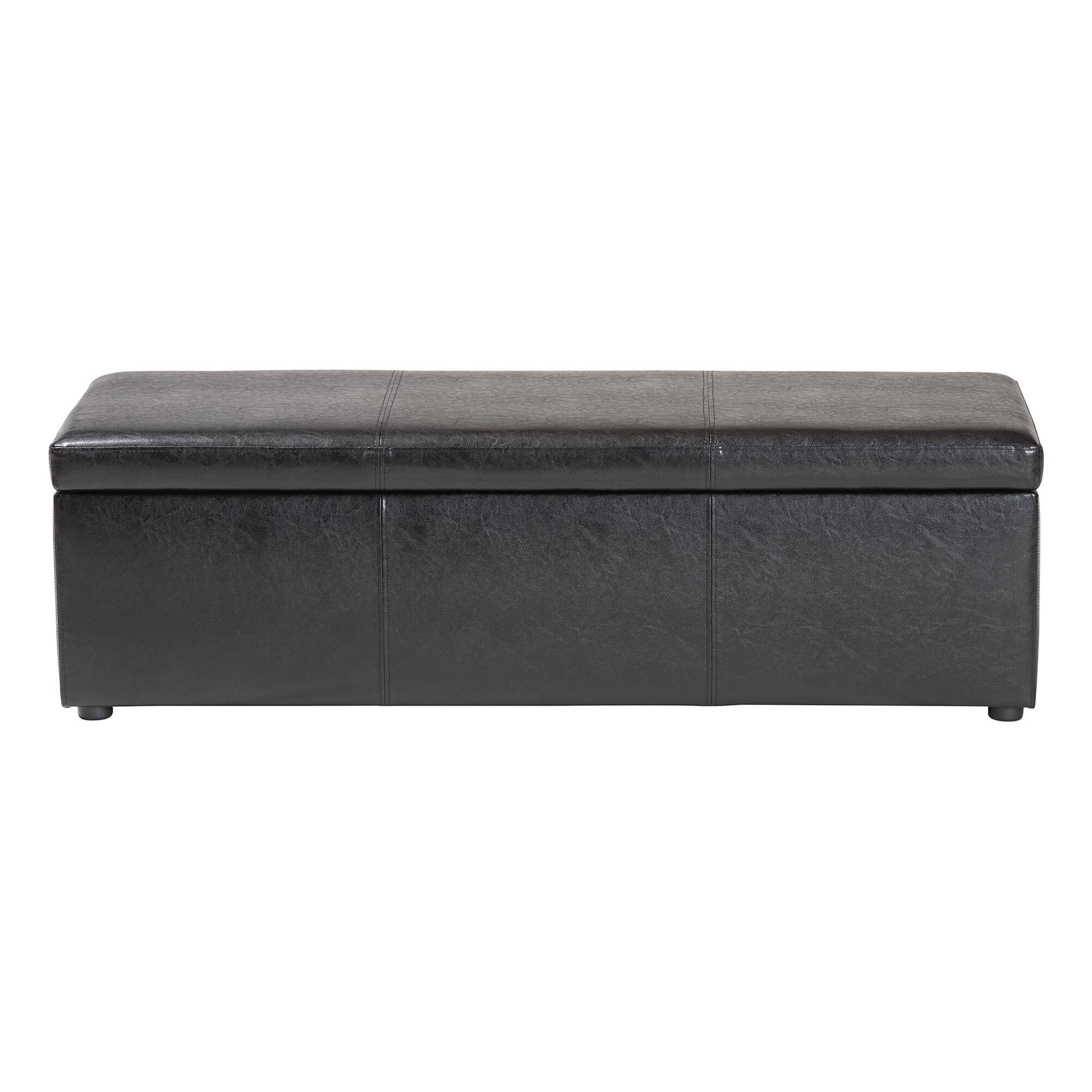 Left. Baxton Studio - Dennehy Brown Modern Ottoman - Black.