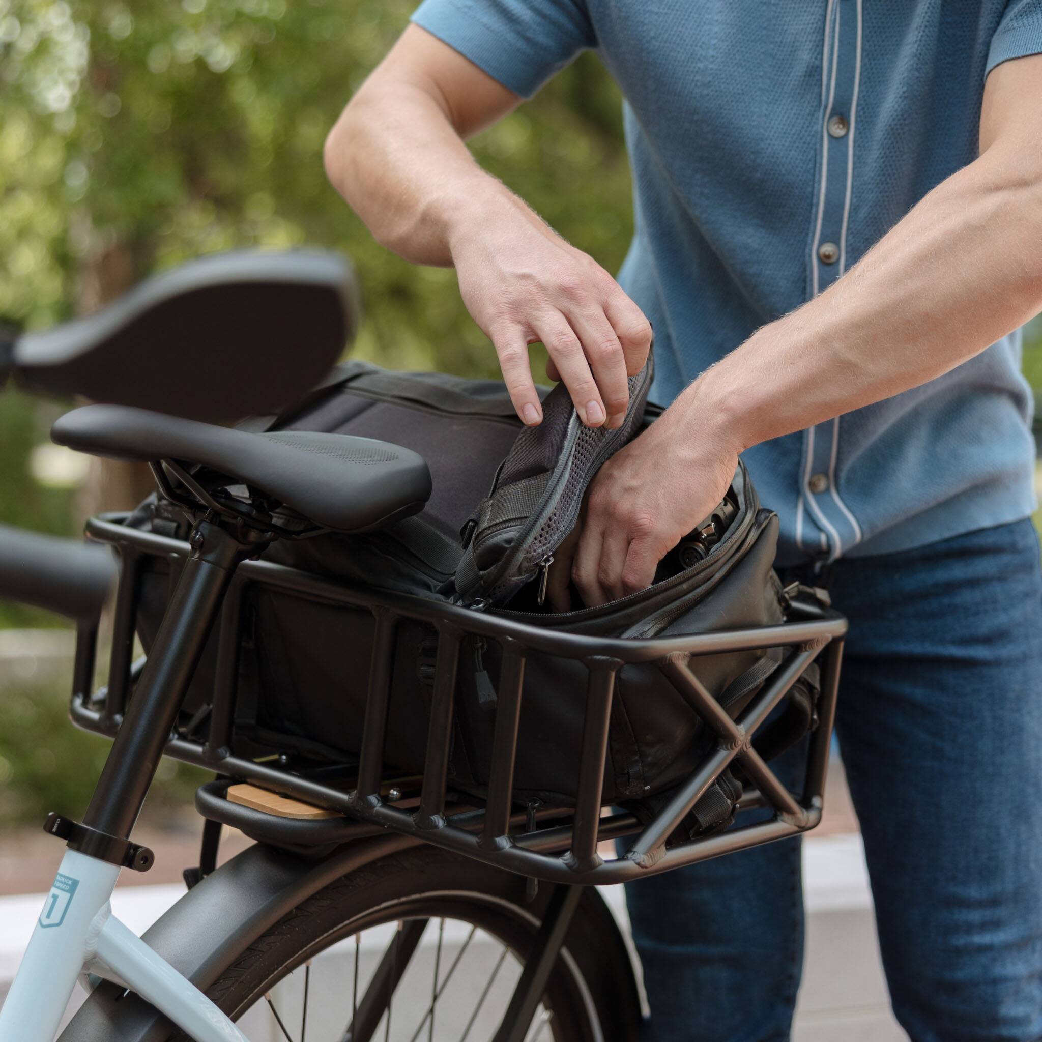 Alt View 12. Rad Power Bikes - Large Basket (Rear Mount) - Black.