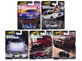 "Fast & Furious" 2023 5 piece Set G Diecast Model Cars by Hot Wheels