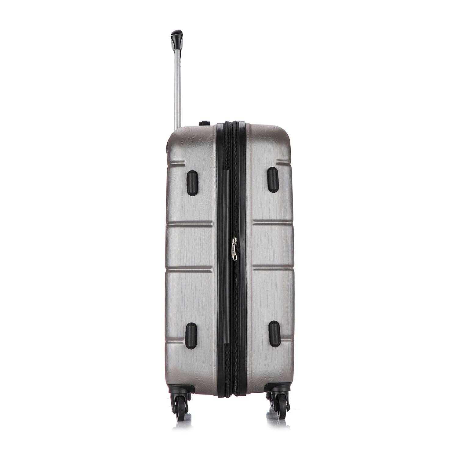 Alt View 3. DUKAP - Rodez Lightweight Hardside Spinner Luggage 24" - SILVER.