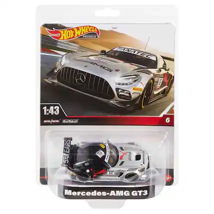 HMD41
Hot Wheels Premium
1:43
Metal | Metal
Real Riders
Mercedes-AMG GT3
55 Years
6
88