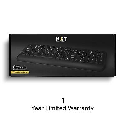 NXT Wireless Comfort Keyboard  
1 Year Limited Warranty