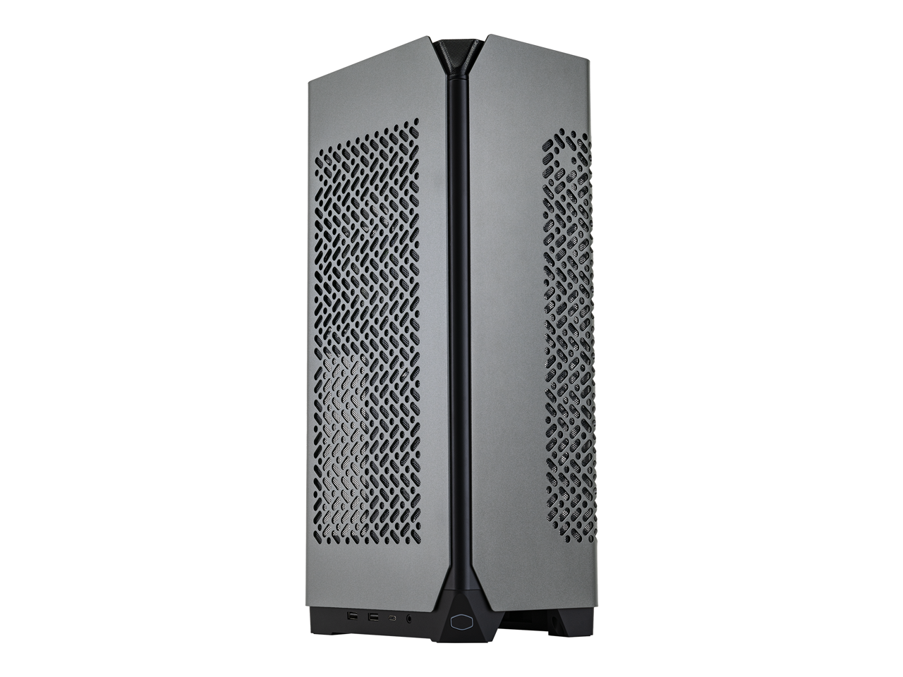 Cooler Master - NCORE 100 MAX ITX Case, 120mm AIO, 850W SFX PSU, 4 Slot GPU, Vertical Mount, PCIe 4.0 Riser, USB C - Anodized Aluminum