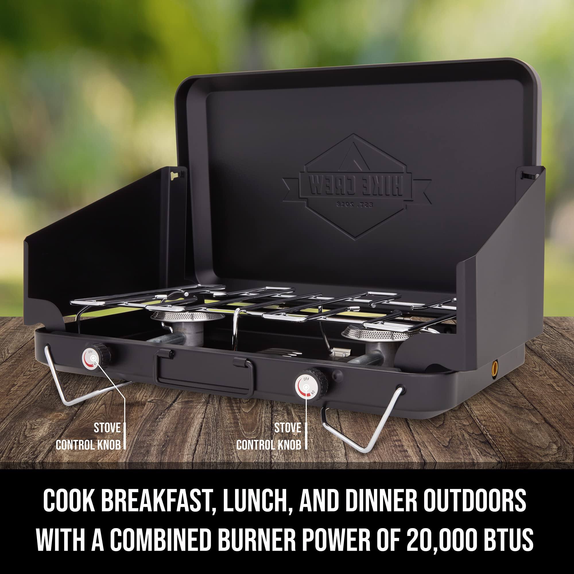 Crew NLH 1200

Stove Control Knob

Cook breakfast, lunch, and dinner outdoors with a combined burner power of 20,000 BTUs