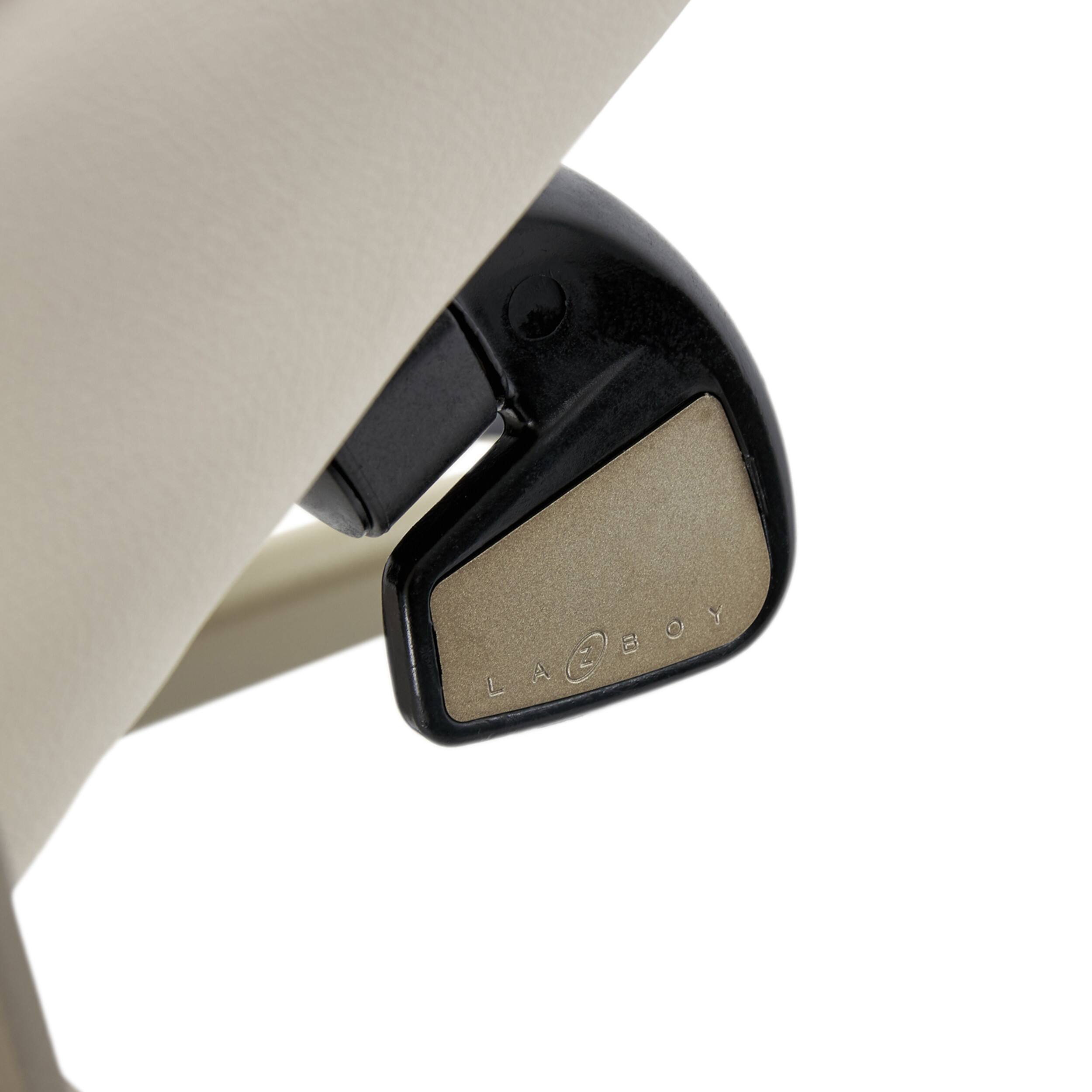 Alt View 12. La-Z-Boy - Modern Melrose Executive Office Chair with Brass Finish - Ivory.