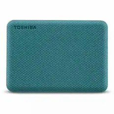Front. Toshiba - Toshiba Canvio Advance HDTCA20XG3AA 2 TB Portable Hard Drive - External - Green - USB 3.0, USB 2.0 - Green.