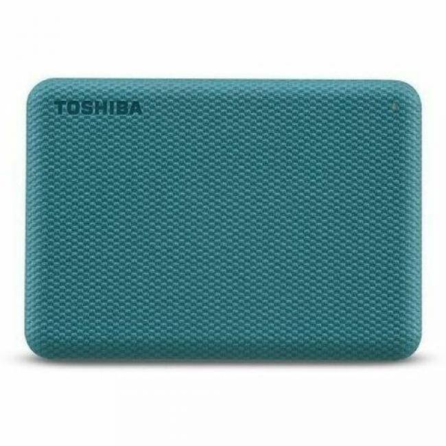 Front. Toshiba - Toshiba Canvio Advance HDTCA20XG3AA 2 TB Portable Hard Drive - External - Green - USB 3.0, USB 2.0 - Green.