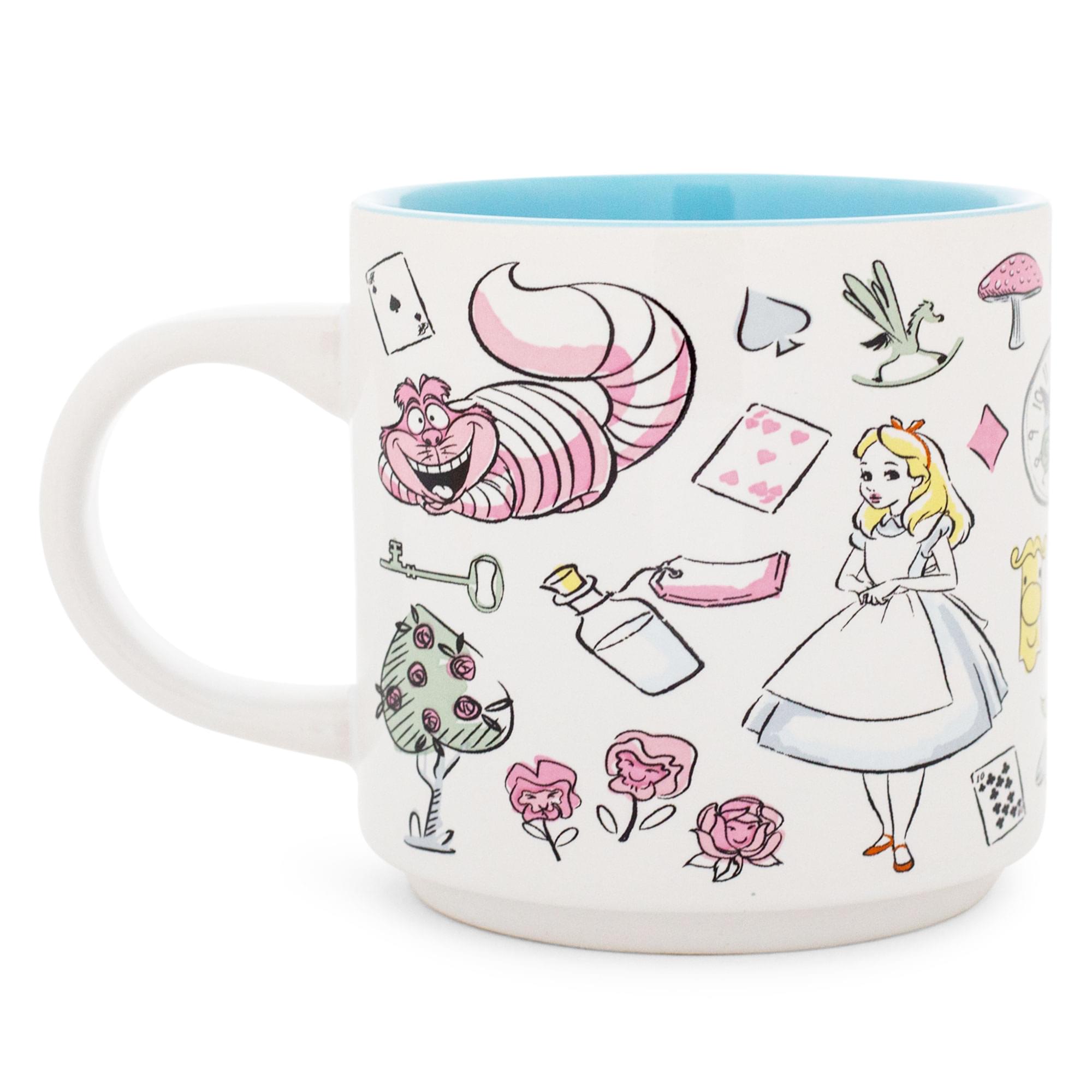 Alt View 10. Disney - Disney Alice In Wonderland Icons Single Stackable Ceramic Mug | Holds 13 Ounces - White.