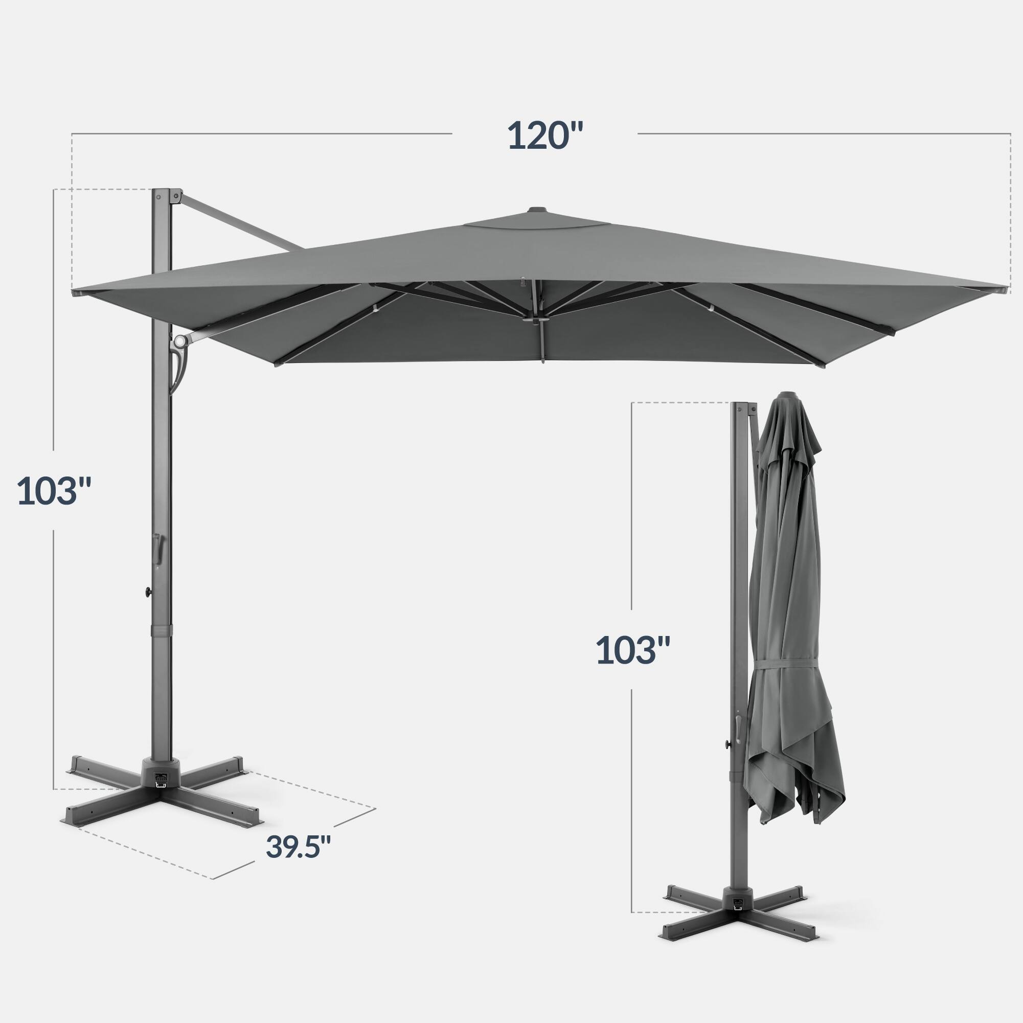120"  
103"  
103"  
39.5"