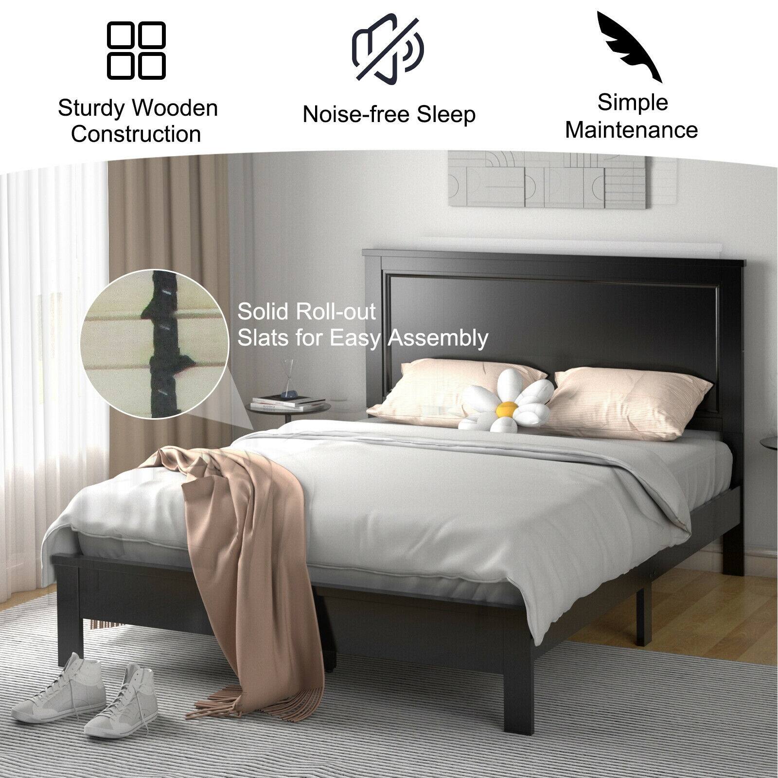 Sturdy Wooden Construction, Noise-free Sleep, Simple Maintenance, Solid Roll-out Slats for Easy Assembly