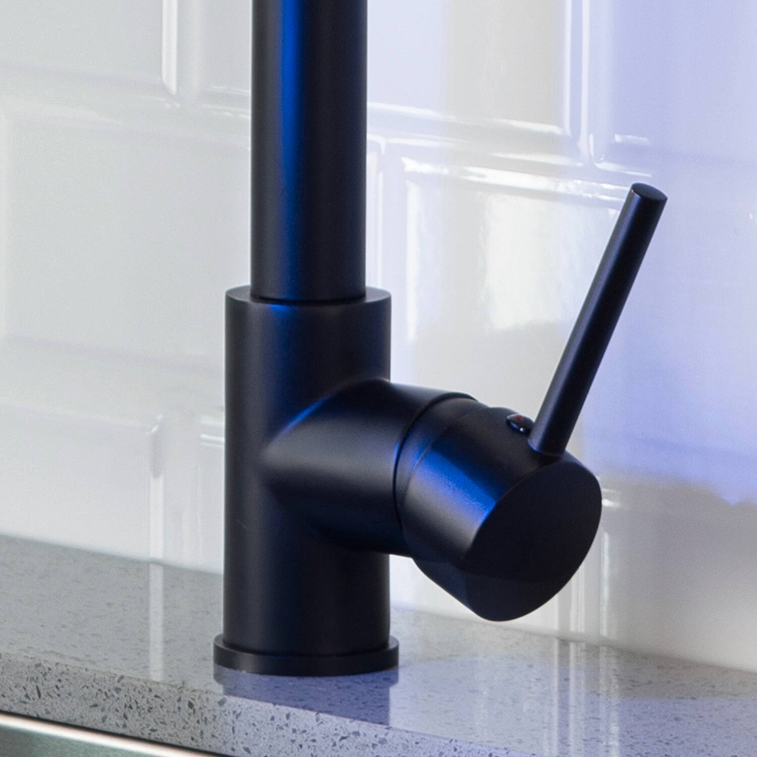 Alt View 1. APRILSOUL - LED Commercial Kitchen Faucet with Pull Down Sprayer Single Handle Single Lever Kitchen Sink Faucet - Black.