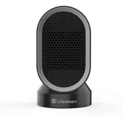 Front. Lifesmart - 600-Watt Personal Electric Space Heater - Black/Gray.