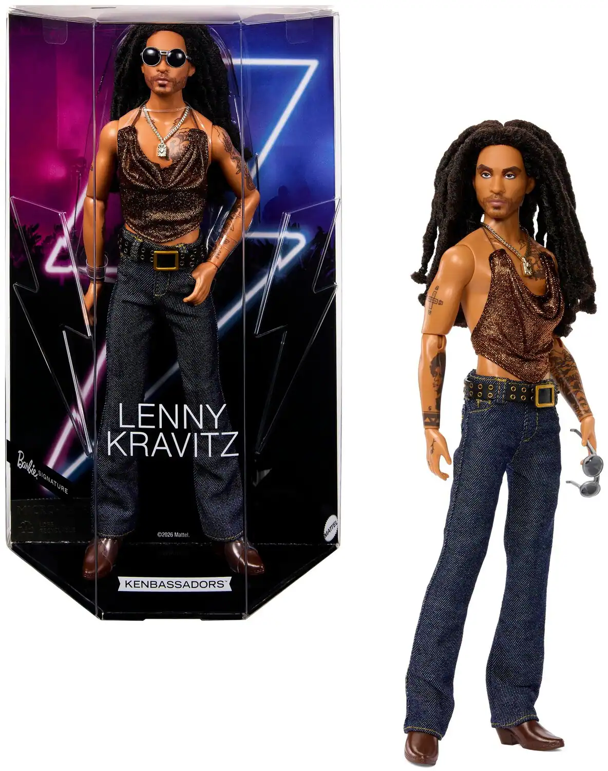 Mattel Lenny Kravitz Barbie Signature: Kenbassadors Lenny Kravitz Doll ...