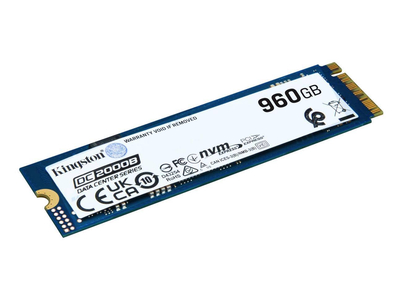 Kingston - DC2000B 240GB M.2 SSD - PCIe 4.0 x4 NVMe - Server Supported - 0.4 DWPD - 175.2 TBW