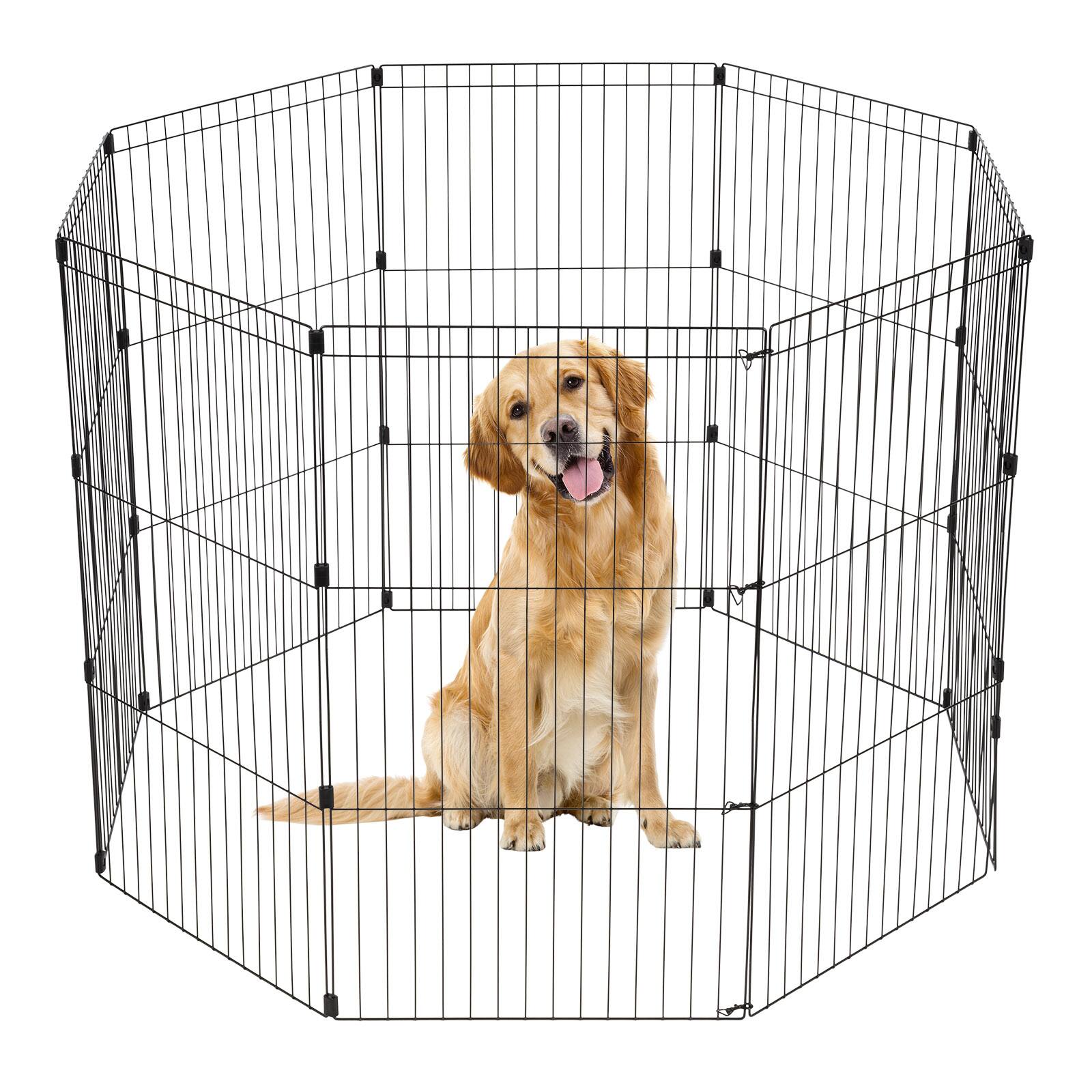 Front. IRIS USA - IRIS USA Exercise 8 Panel Wire Metal Pet Playpen for Dog.
