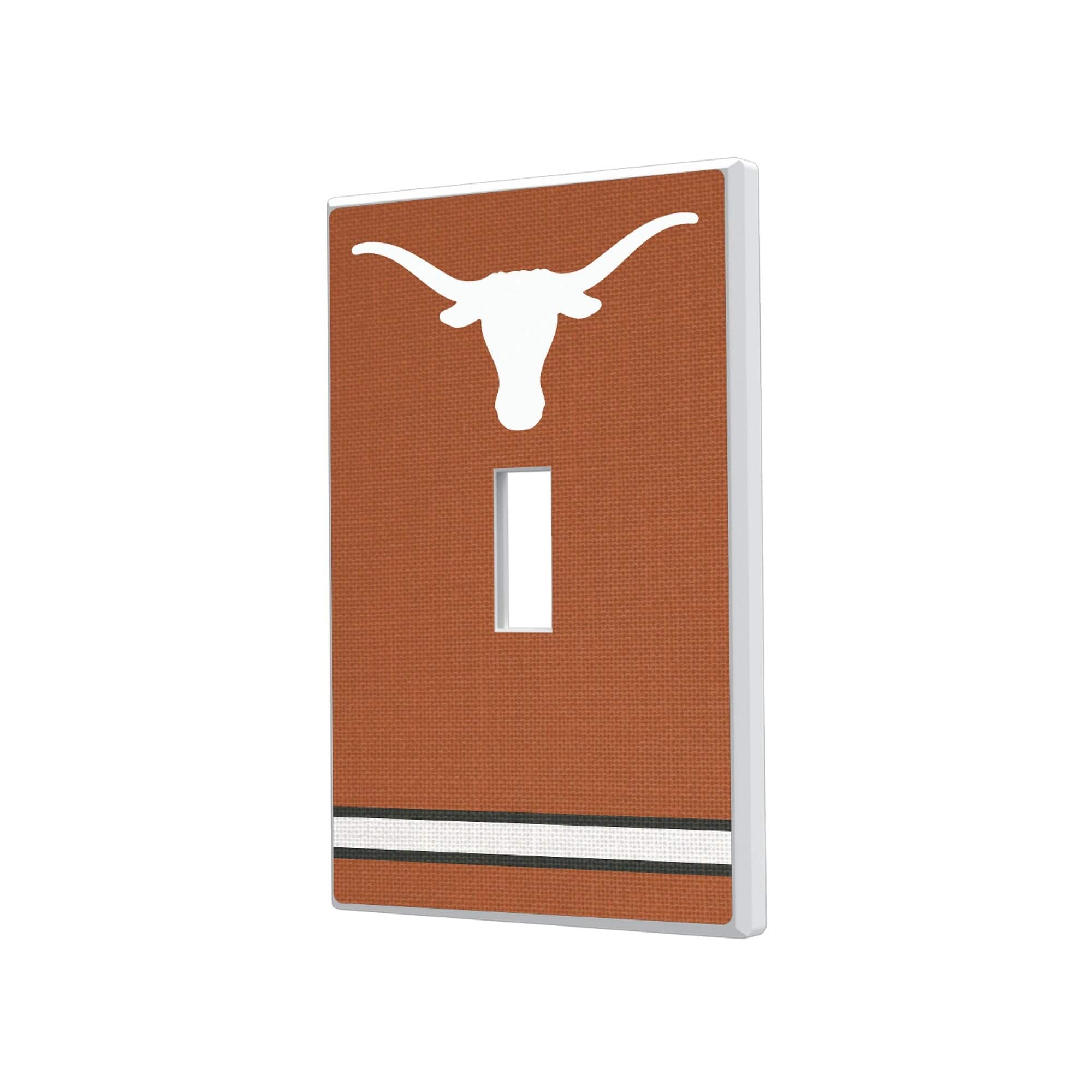 Keyscaper - Texas Longhorns Stripe Design Single Toggle Light Switch Plate - Multicolor