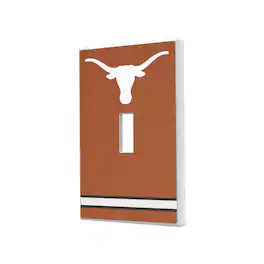 Keyscaper - Texas Longhorns Stripe Design Single Toggle Light Switch Plate - Multicolor