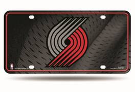 Rico Industries - Portland Trail Blazers Logo NBA 12x6 Metal License Plate Auto Tag - Multi