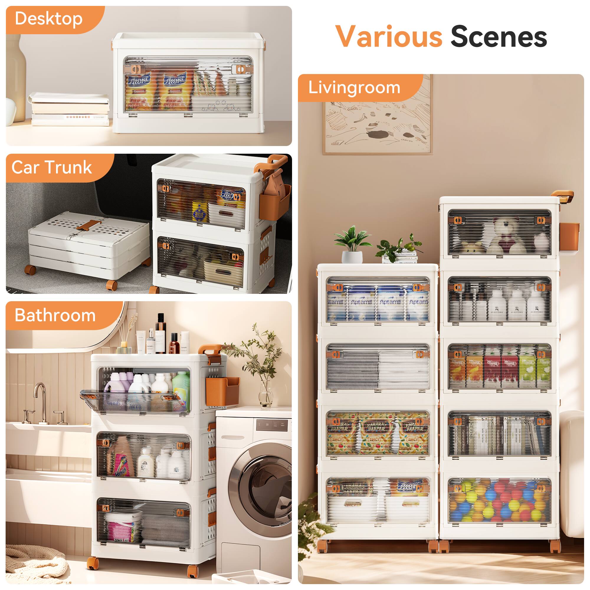 Various Scenes

- Desktop
- Car Trunk
- Livingroom
- Bathroom