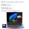 15.3" 2.8K OLED 120Hz Touch
32GB RAM
1024GB SSD
Windows 11 Pro Copilot+PC
Intel Core Ultra 7