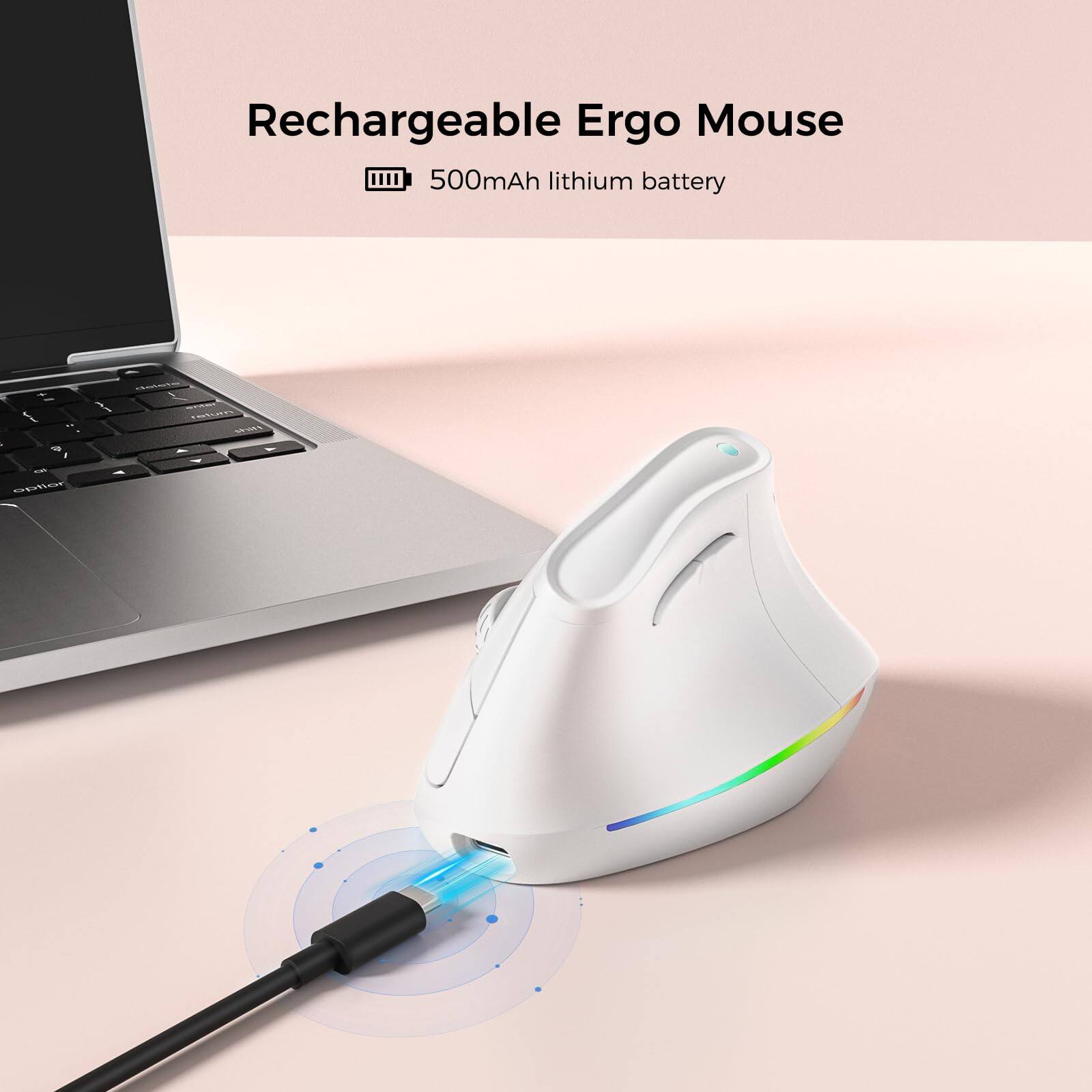 Rechargeable Ergo Mouse  
500mAh lithium battery