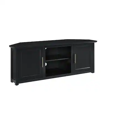 Front. Crosley Furniture - Camden Corner Tv Stand For 65+ Inch Tv - Black.