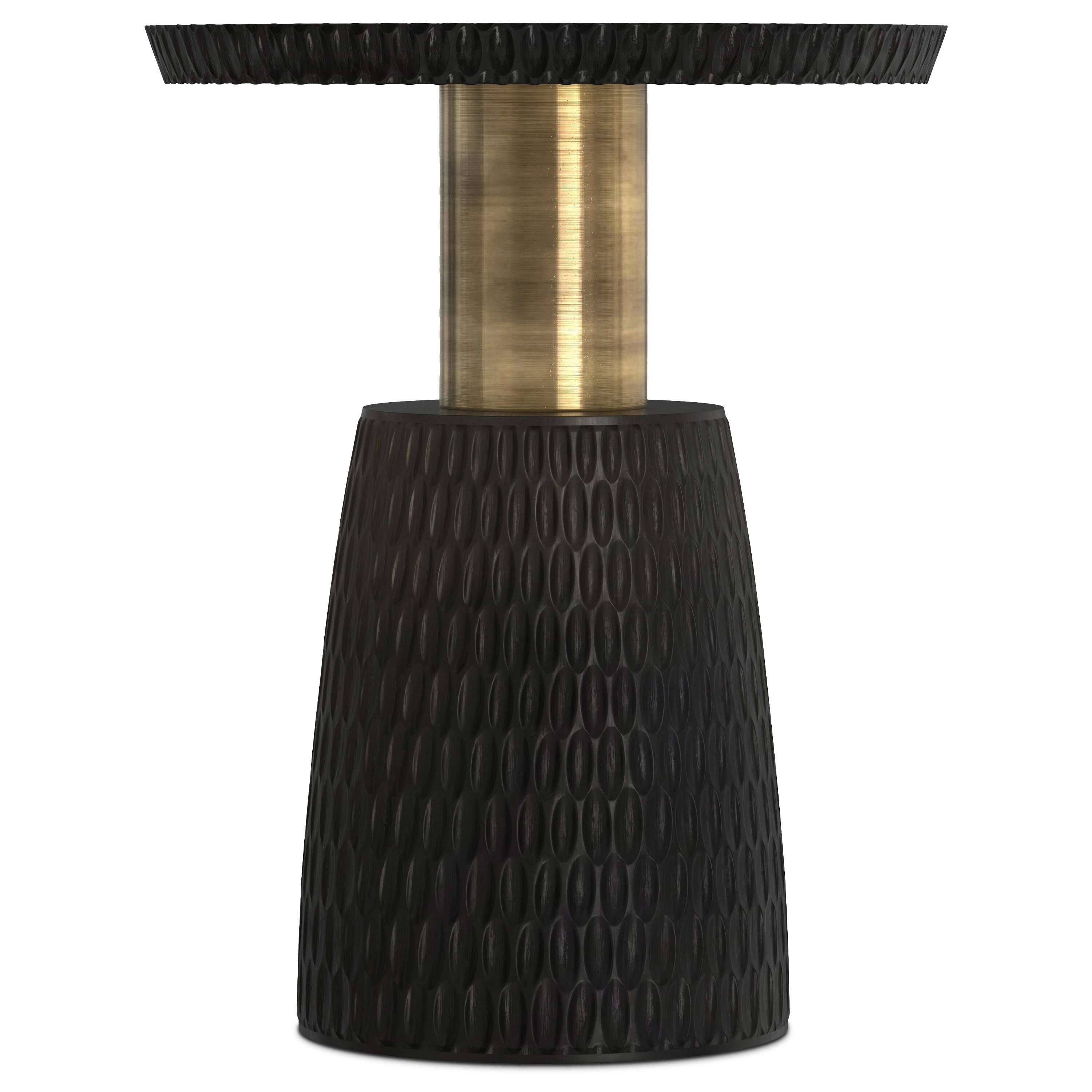 Alt View 12. Simpli Home - Breanna Side Table - Black, Gold.