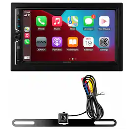 Jensen - CAR723W-M 7" 2-DIN Multimedia Receiver w/ Wireless CarPlay & Android Auto