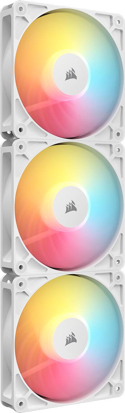 Alt View 5. CORSAIR - RS120-R ARGB 120mm PWM Fans (3-pack) - White.