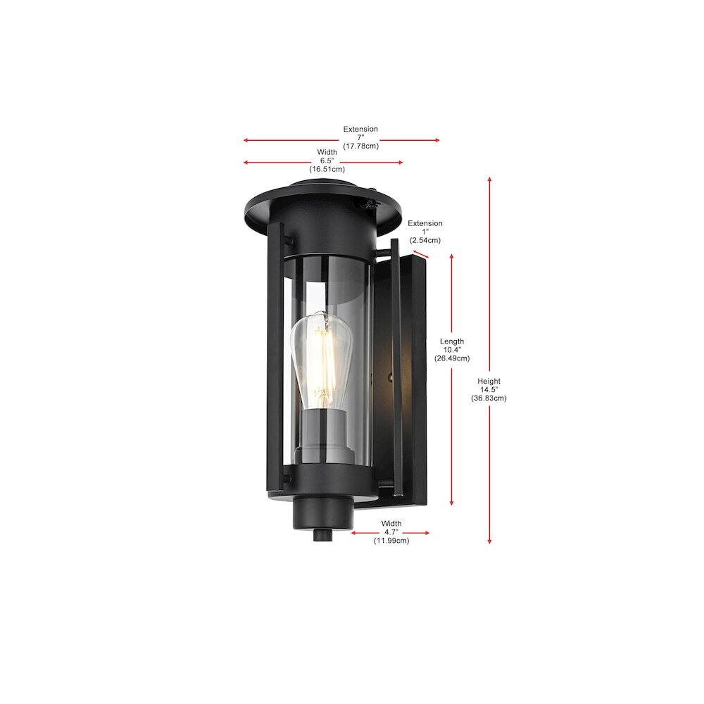 Elegant Lighting - Bucknell 7 inch Outdoor Pendant - Black price history on PriceWatchPro
