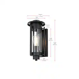 Elegant Lighting - Bucknell 7 inch Outdoor Pendant - Black