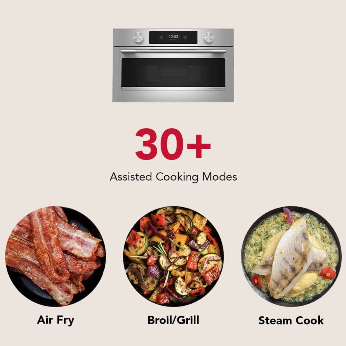 KitchenAid KitchenAid - 1.4 Cu. Ft. 30" Convection Built-In Smart Microwave with Sensor Cooking and Air Fry - Stainless Steel 6