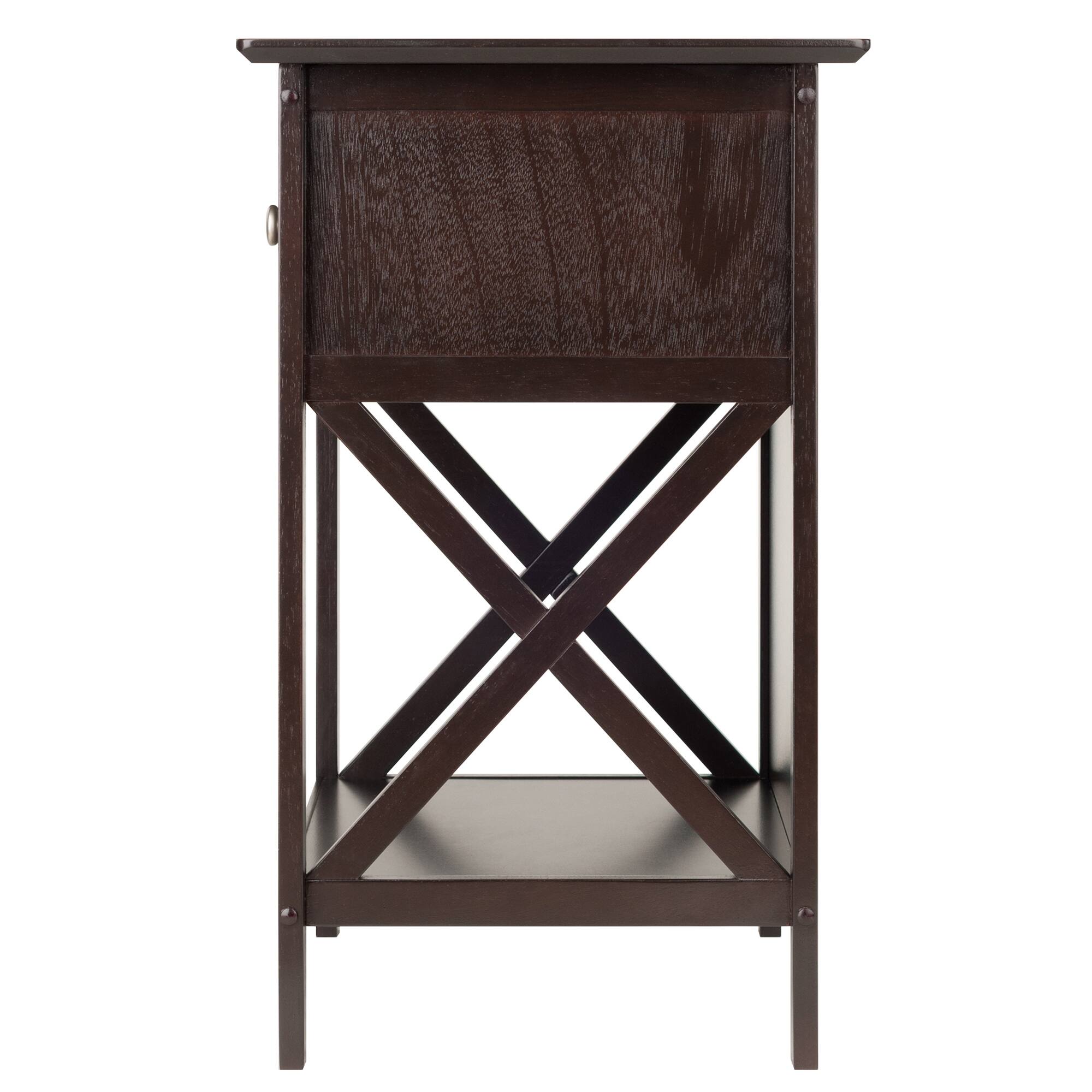 Back. Winsome Wood - Xylia Accent Table, Nightstand - Coffee.