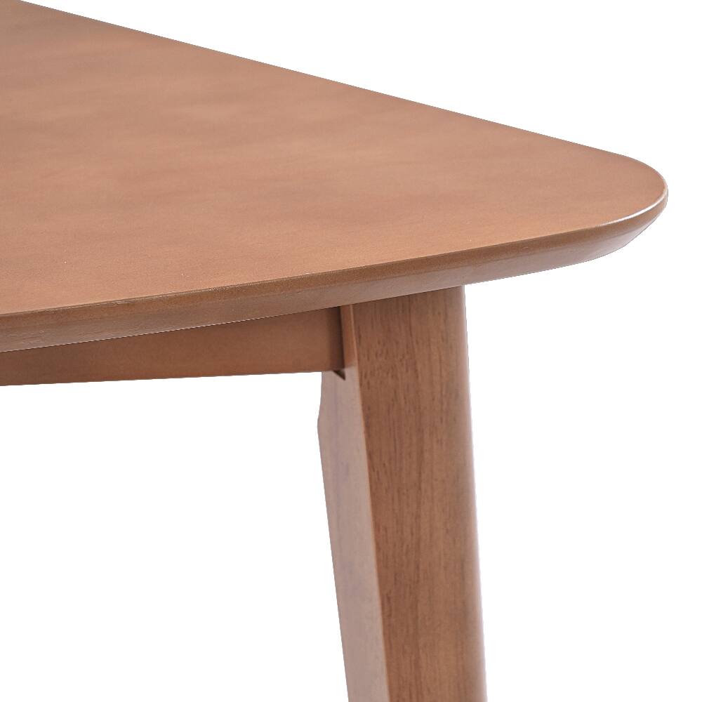 Alt View 8. Loheer - Loheer Triangular Wood Table 36" Modern Space-Saving Geometric Side Table Light Brown Finish for Living Room Small Space - Light Brown.