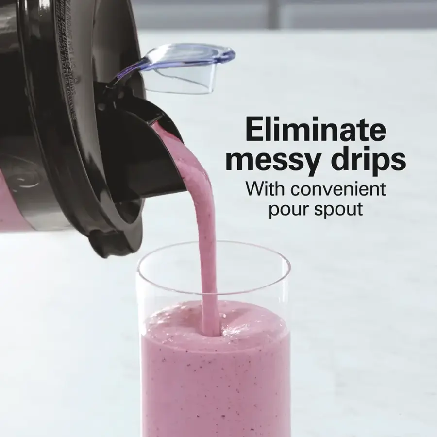 Eliminate messy drips with a convenient pour spout.