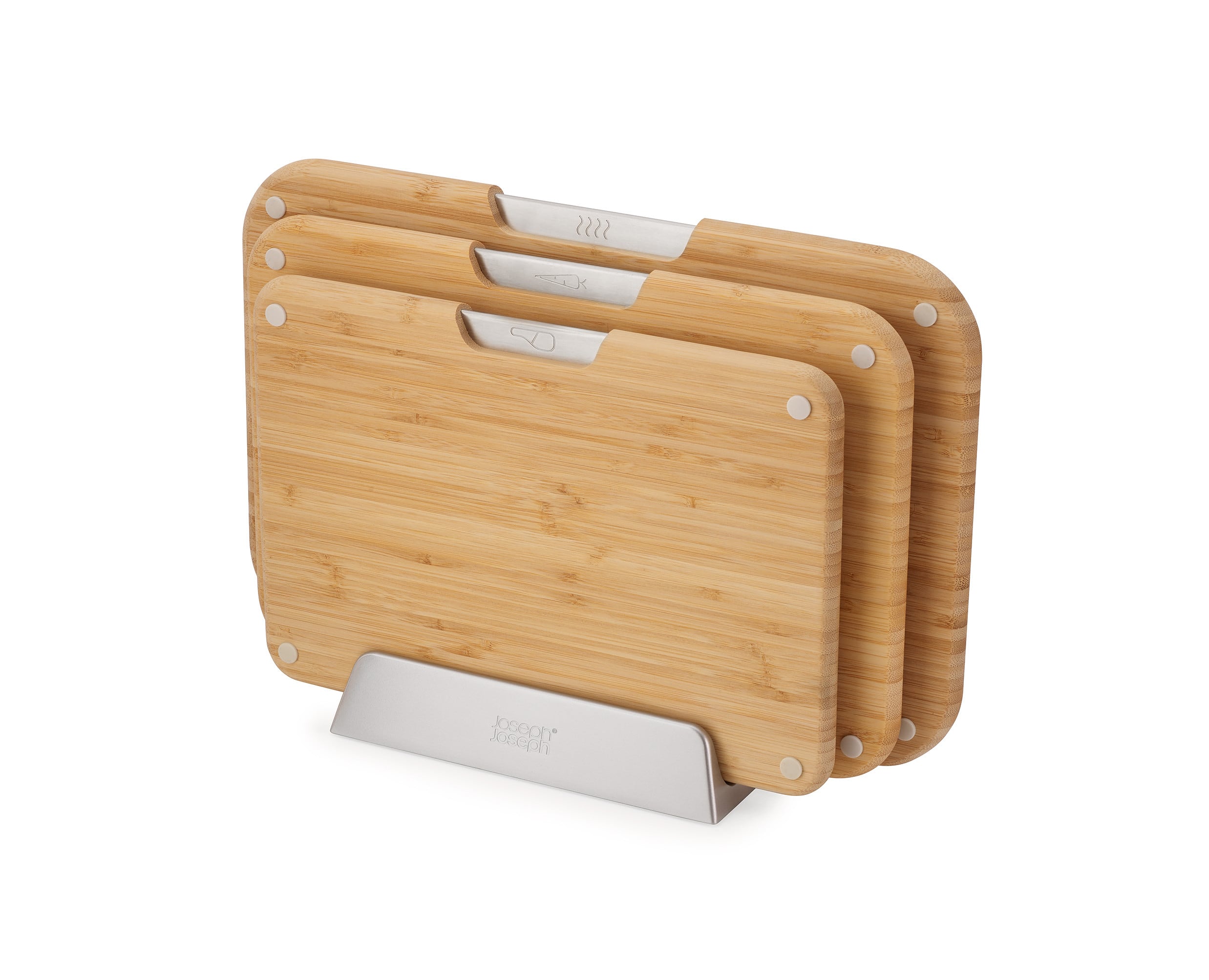 Joseph Joseph - Nest 3-piece Cutting Board Set with Stand - Bamboo