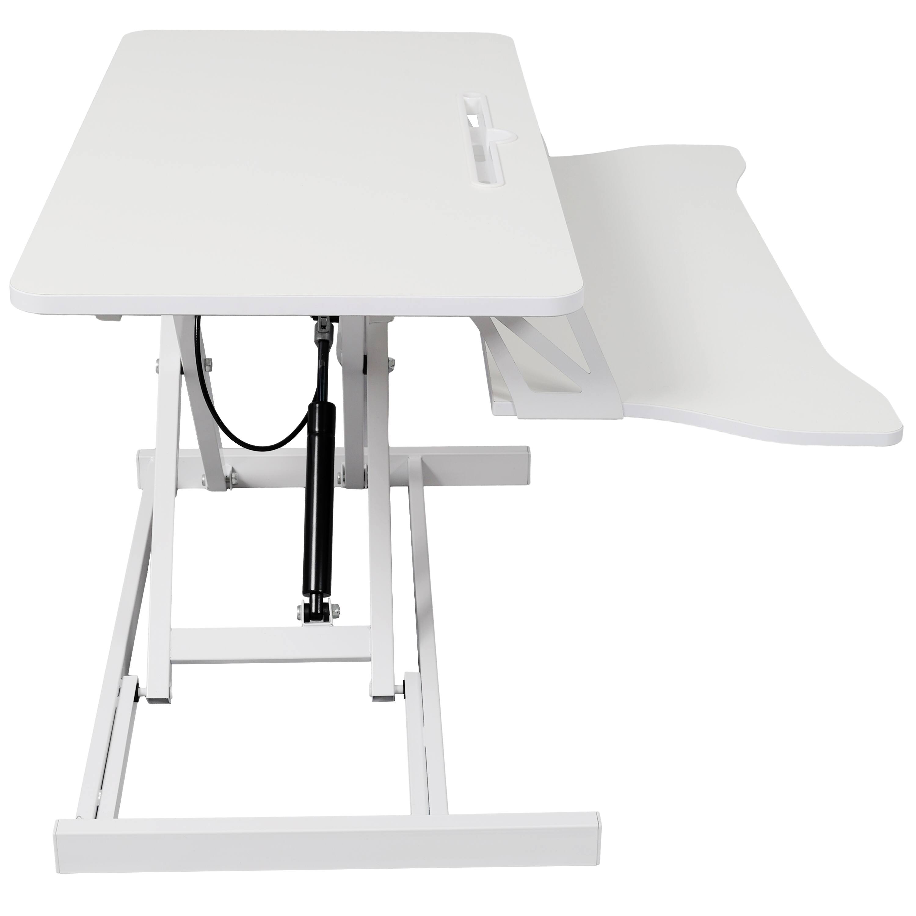 Alt View 2. GOODSILO - Adjustable Height Standing Laptop Desk | Sit Stand Up Workstation with Keyboard Tray - White.