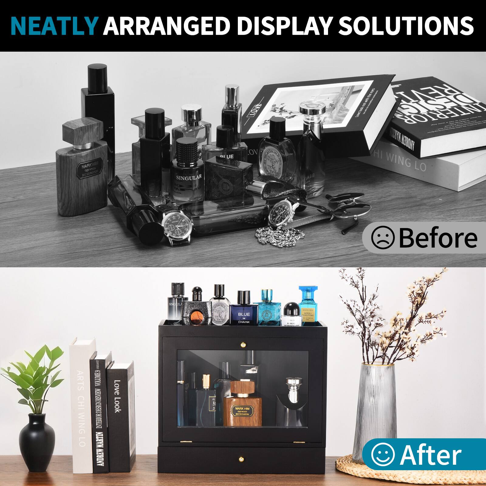 NEATLY ARRANGED DISPLAY SOLUTIONS

Before

After