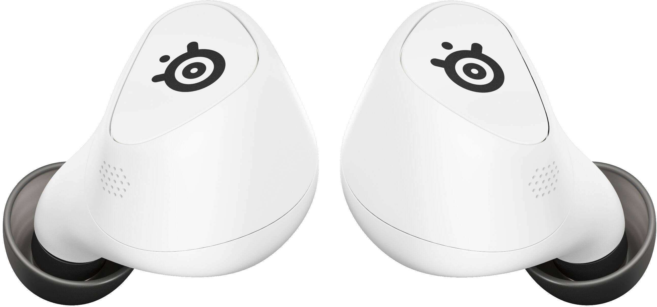 Alt View 18. SteelSeries - Arctis GameBuds True Wireless Noise Cancelling Gaming Earbuds for PS5, PS4, PC, Switch - White.