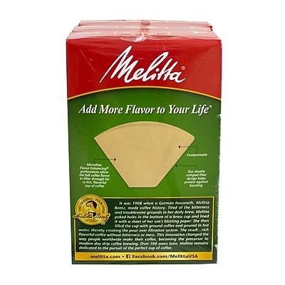 Melitta  
Add More Flavor to Your Life  

Our  
bunting  

It was 1908 when a German housewife, Melitta Beats, made coffee history. Tired of the bitterness and troublesome grounds in her daily wild Melicia holes, she lined the bottom of a brass cup with a sheet of her son's blotting paper. She then filled the cup with ground coffee and poured hot water over it, thereby creating the pour-over filtration system. This innovation changed the way people worldwide made their coffee, becoming the precursor to modern-day drip coffee brewing. Over 100 years later, Melitta remains dedicated to the pursuit of the perfect cup of coffee.  

melitta.com  
Facebook.com/MelittaUSA