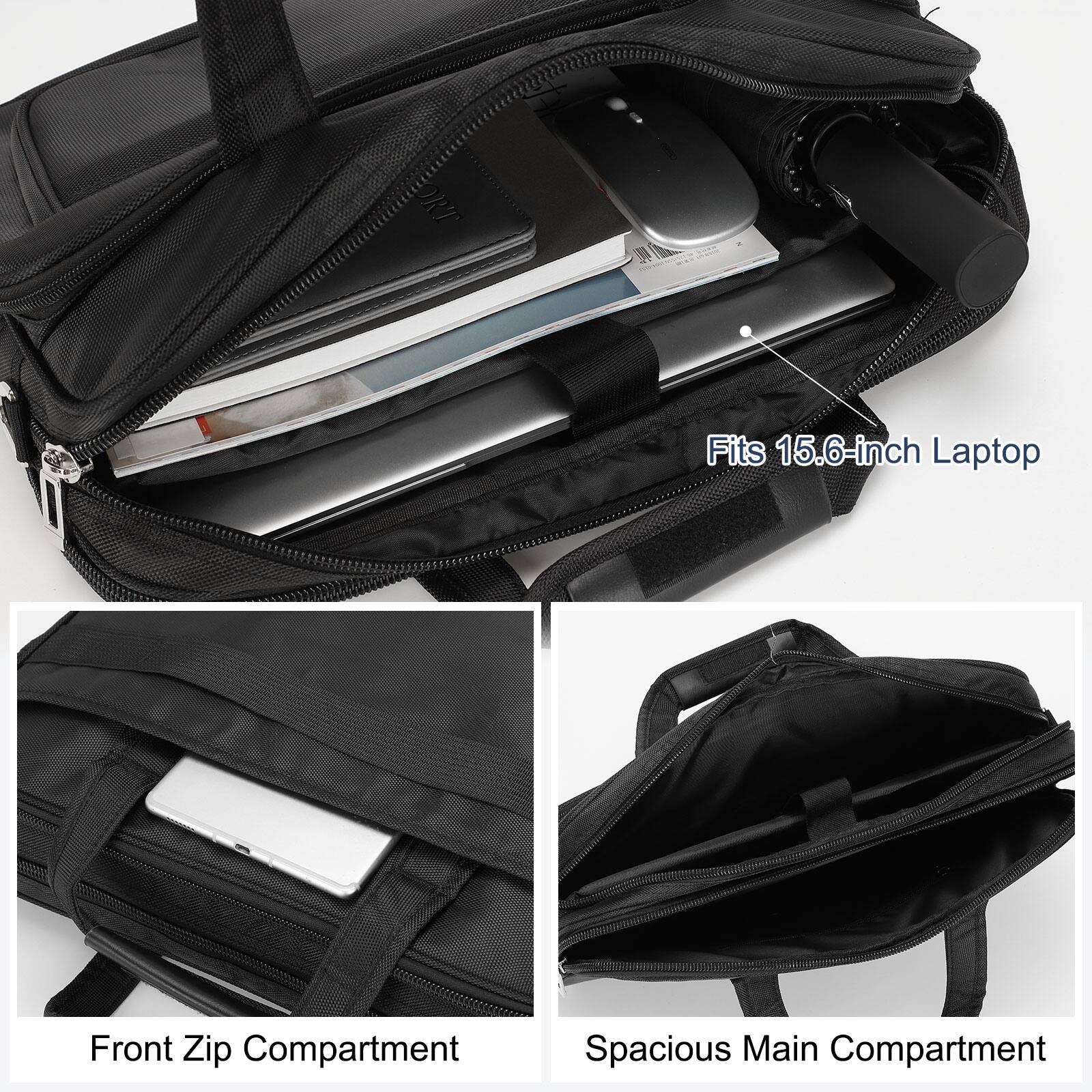 - Fits 15.6-inch Laptop
- Front Zip Compartment
- Spacious Main Compartment