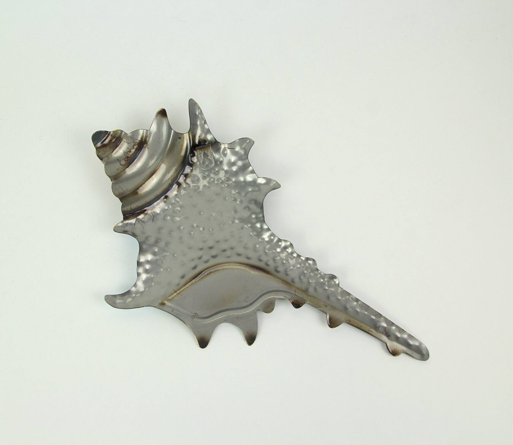 Alt View 2. Mayrich Company - Set of 3 Blue Metal Seashell Decorations Wall Hanging Sculpture Beach Home Decor - Multicolored.