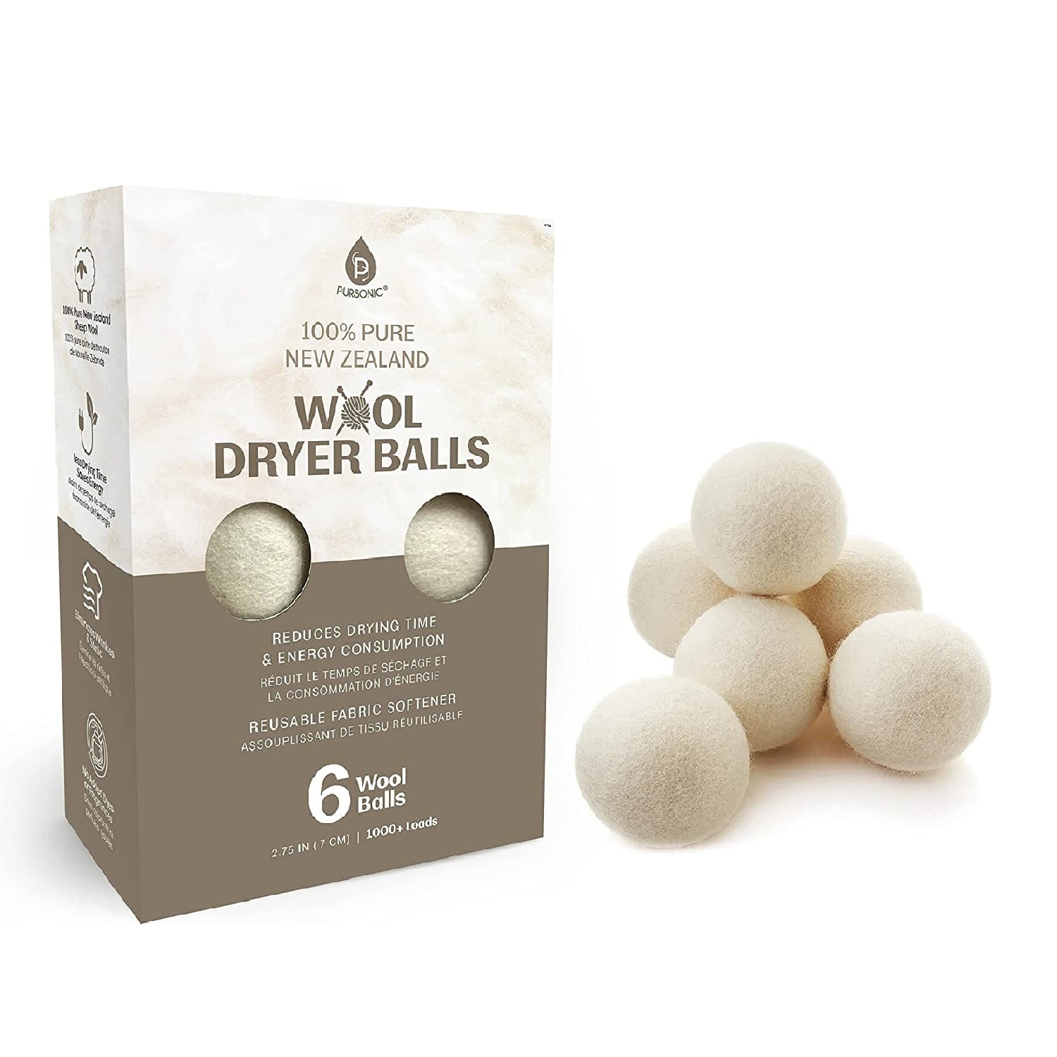 Pursonic - 100% Pure New Zealand Wool Dryer Balls price history on PriceWatchPro